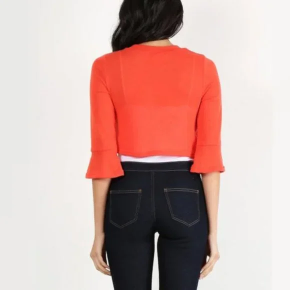 Pretty Young Thing Orange Cardigan - Picture 3 of 3